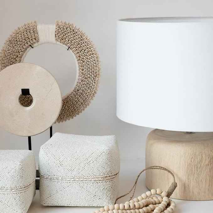 NOMAD TABLE LAMP | NATURAL + WHITE