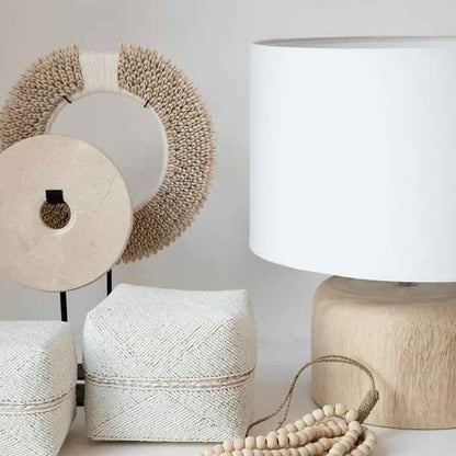 NOMAD TABLE LAMP | NATURAL + WHITE