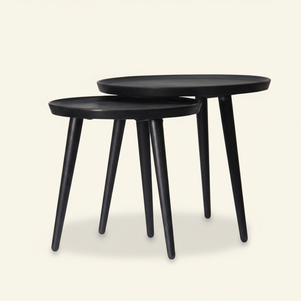 NORDIC NESTING TABLES (SET of 2) / CHARCOAL - Green Design Gallery