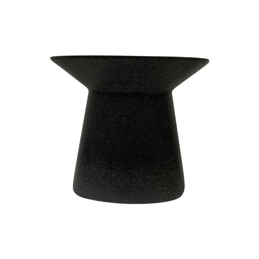 NORFOLK STONE SIDE TABLE + STOOL / BLACK (INDOOR-OUTDOOR)