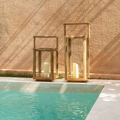 NUSA LANTERN | RECLAIMED TEAK | IN-OUTDOORS | 2 SIZES