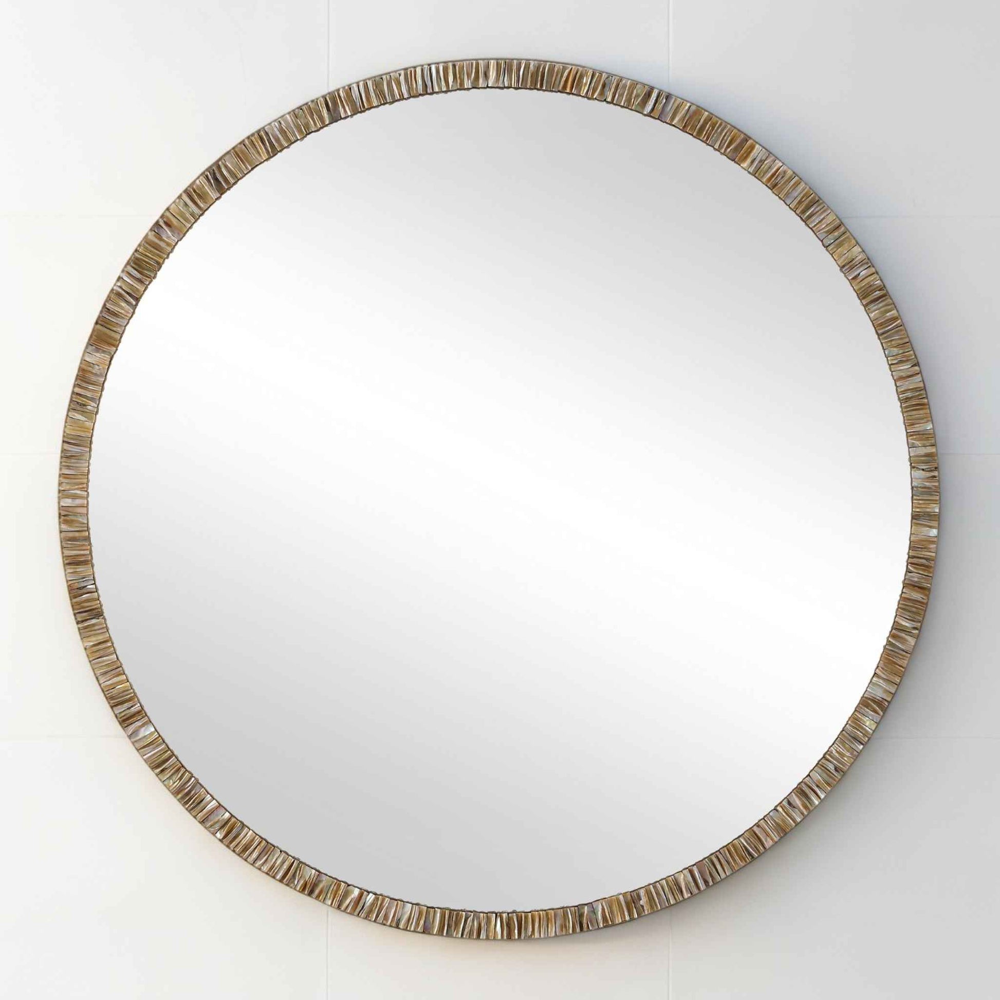 ODEON SHELL INLAY ROUND MIRROR