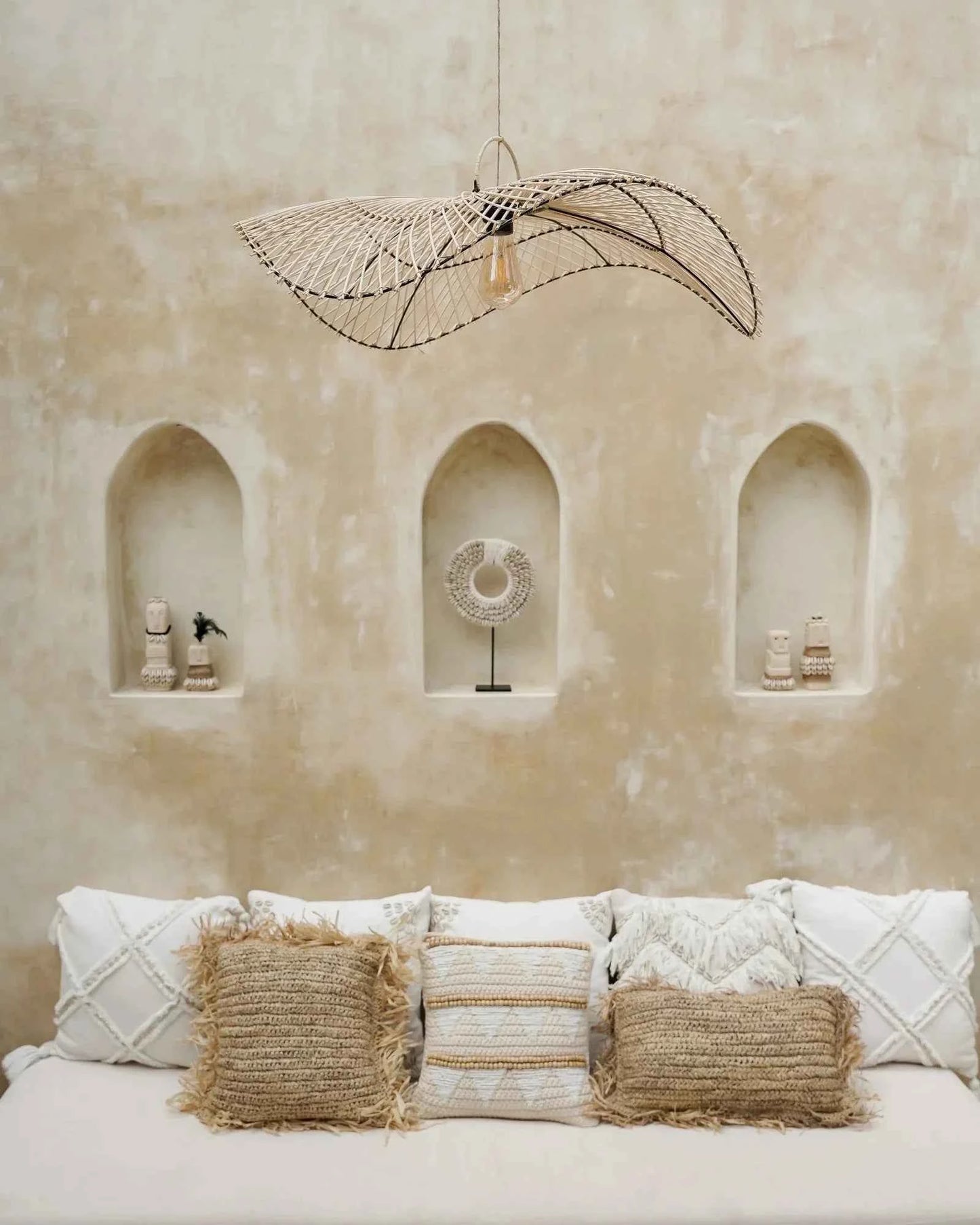 OMBAK PENDANT SHADE | NATURAL RATTAN | LARGE
