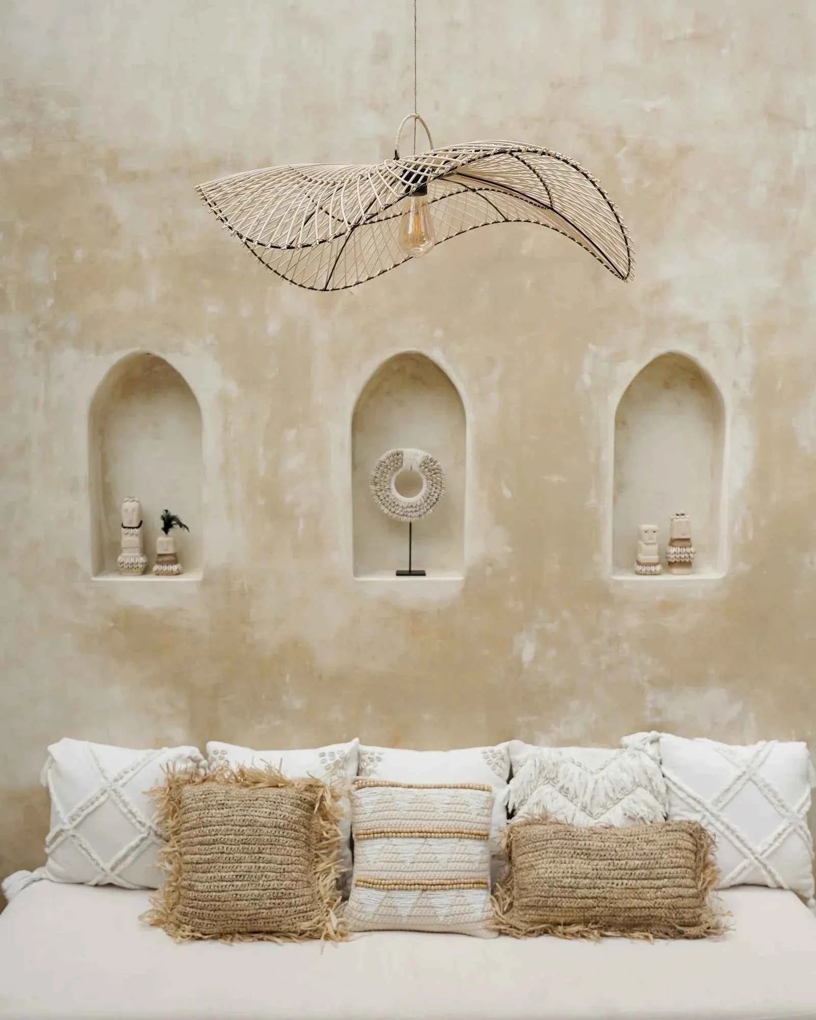 OMBAK PENDANT SHADE | NATURAL RATTAN | LARGE