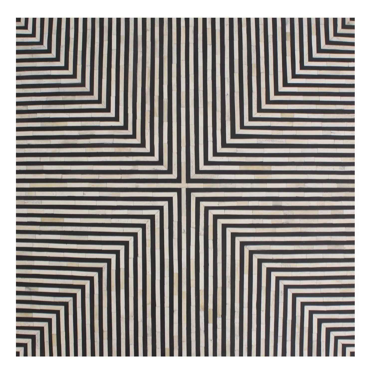 OPTICAL INLAY BLOCK COFFEE TABLE