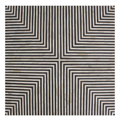 OPTICAL INLAY BLOCK COFFEE TABLE