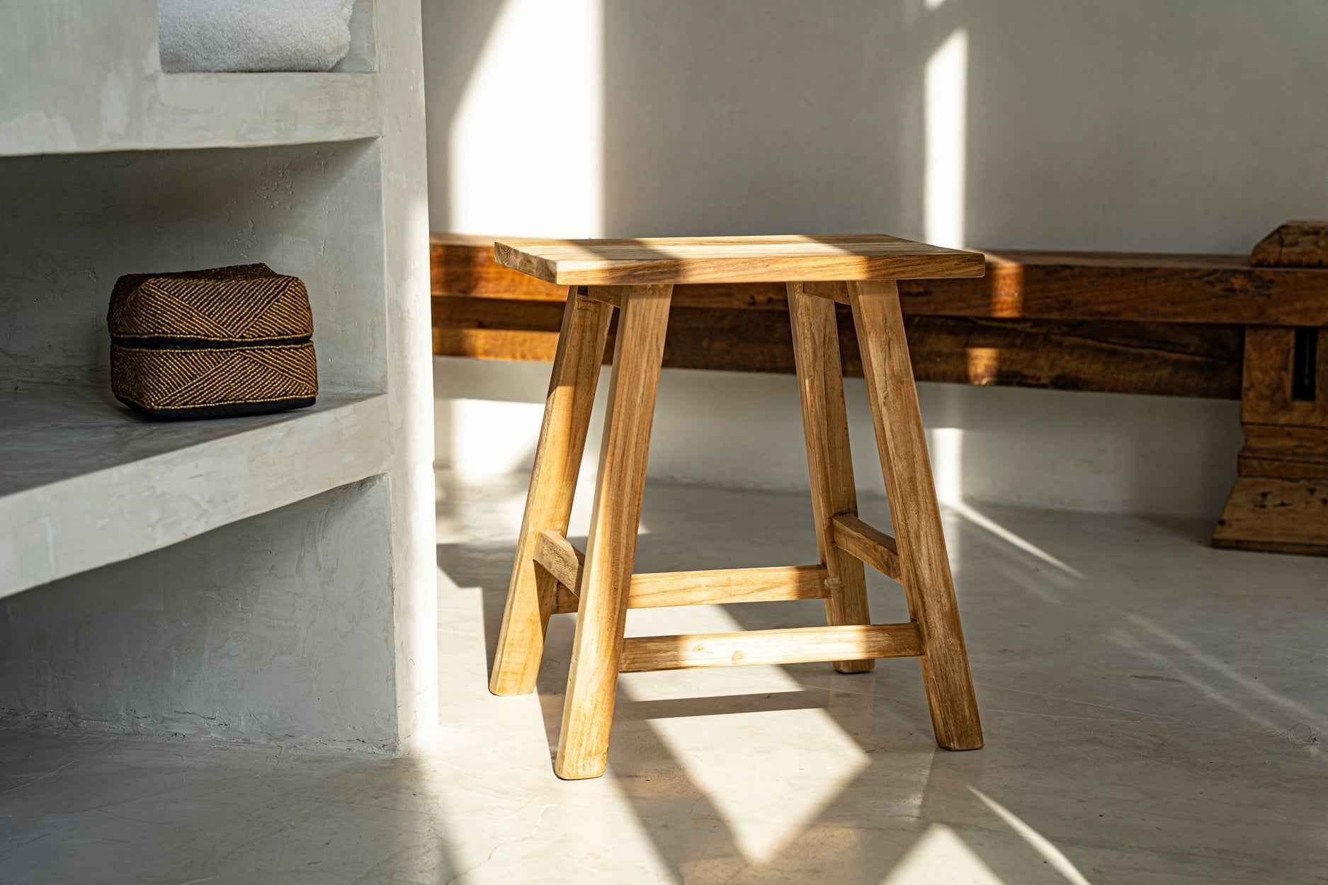 ORIKI STOOL | RECLAIMED TEAK | IN-OUTDOORS