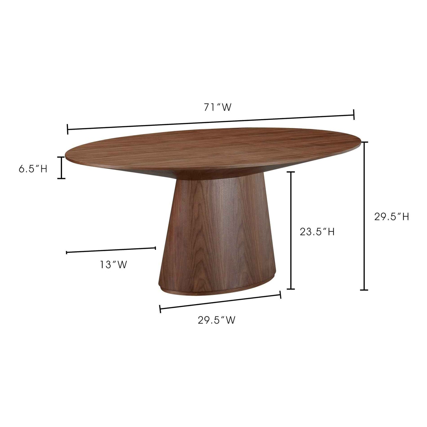 OTAGO OVAL DINING TABLE: WALNUT