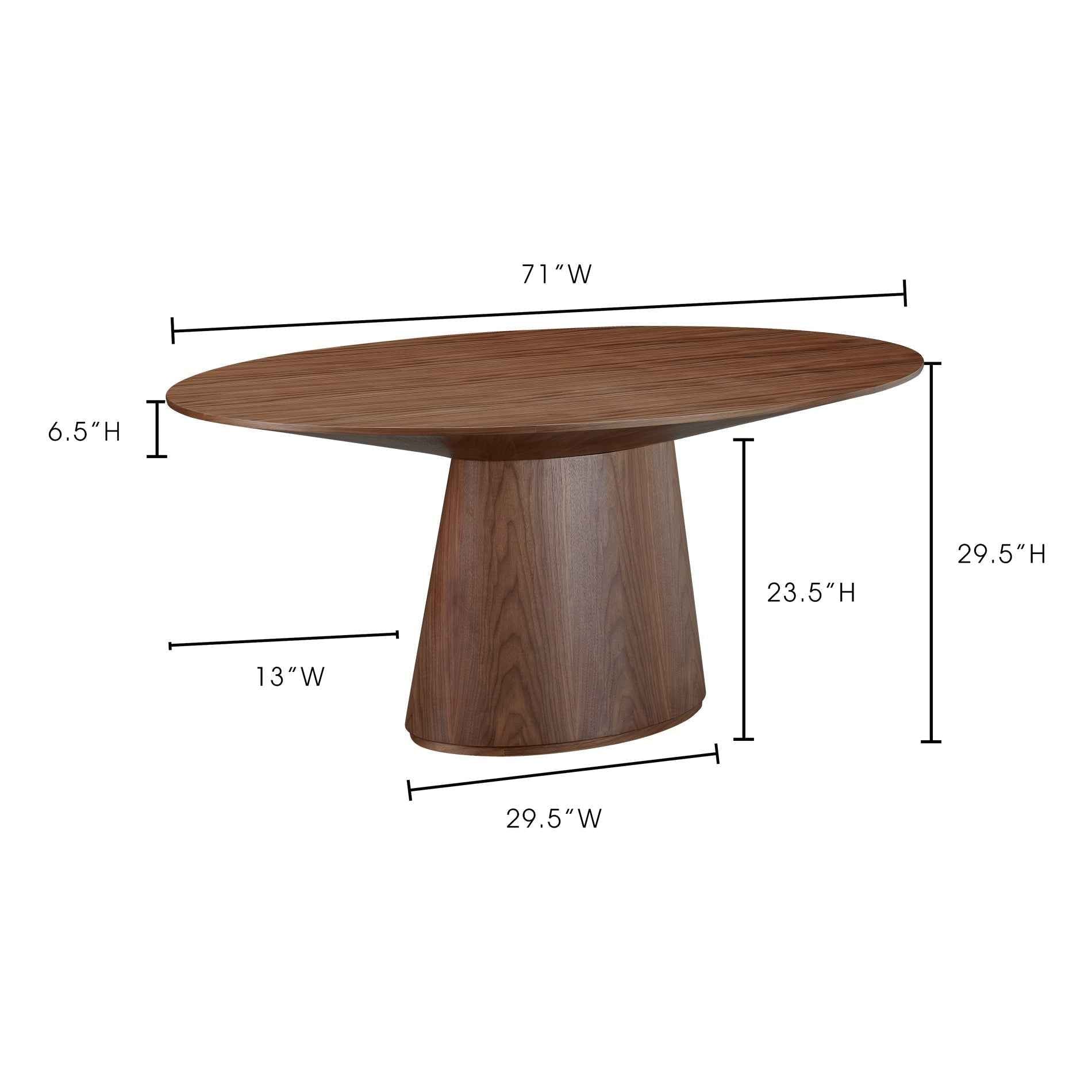OTAGO OVAL DINING TABLE: WALNUT