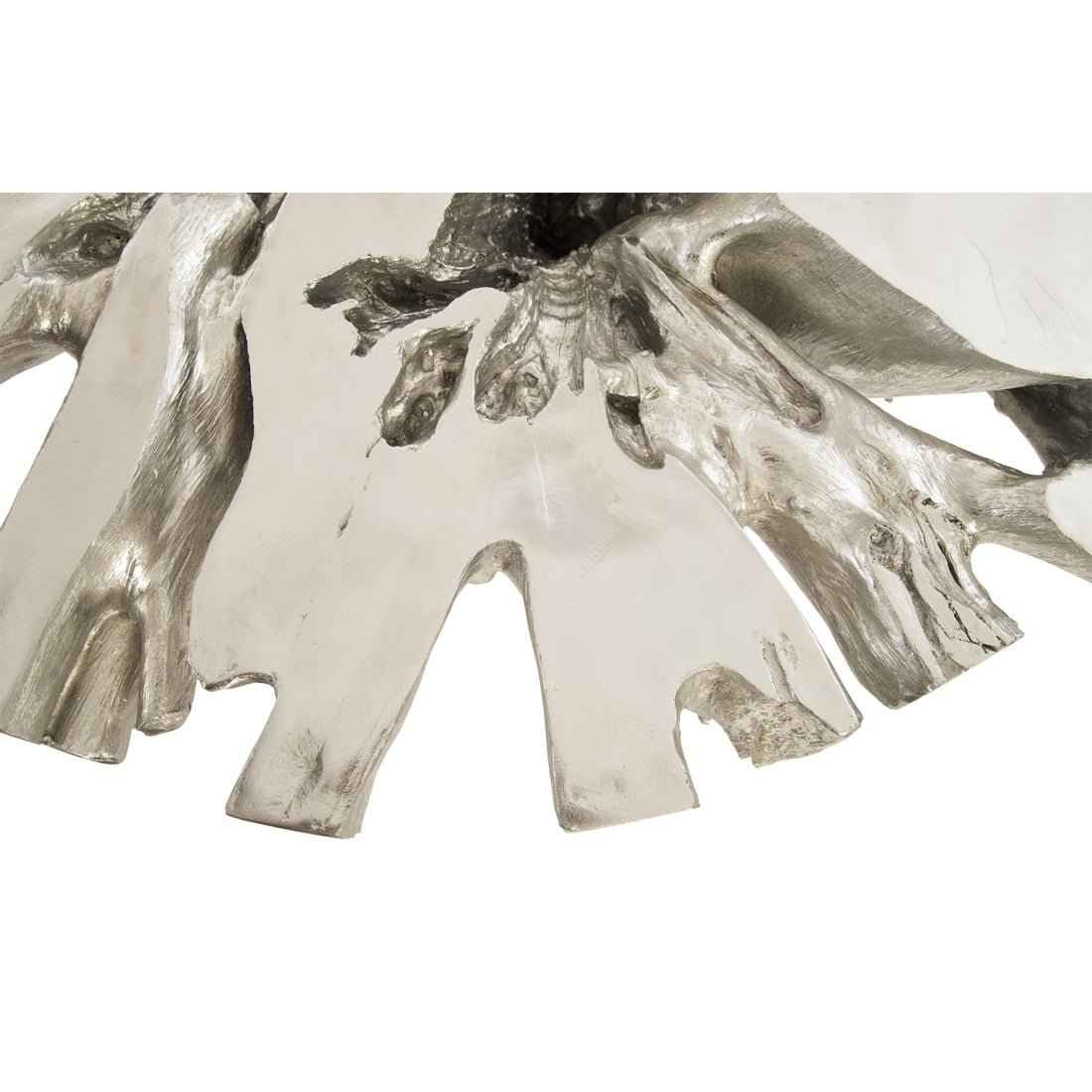OTIS ROOT COFFEE TABLE GLASS SILVER LEAF