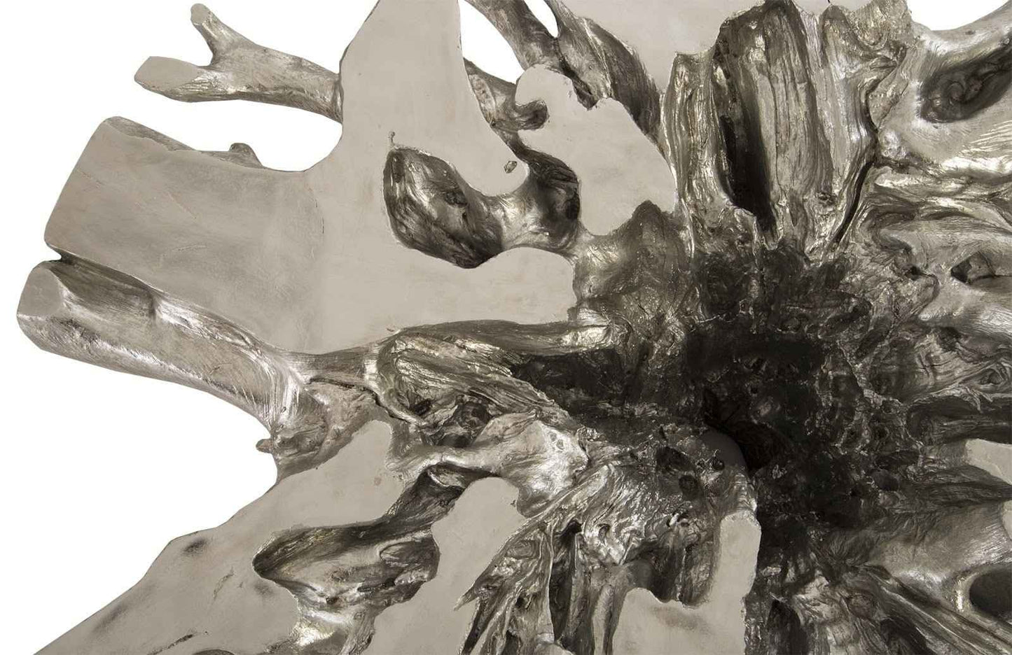 OTIS ROOT COFFEE TABLE GLASS SILVER LEAF