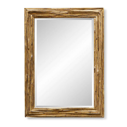 OVERLAP ANTIQUE GOLD TEAK MIRROR