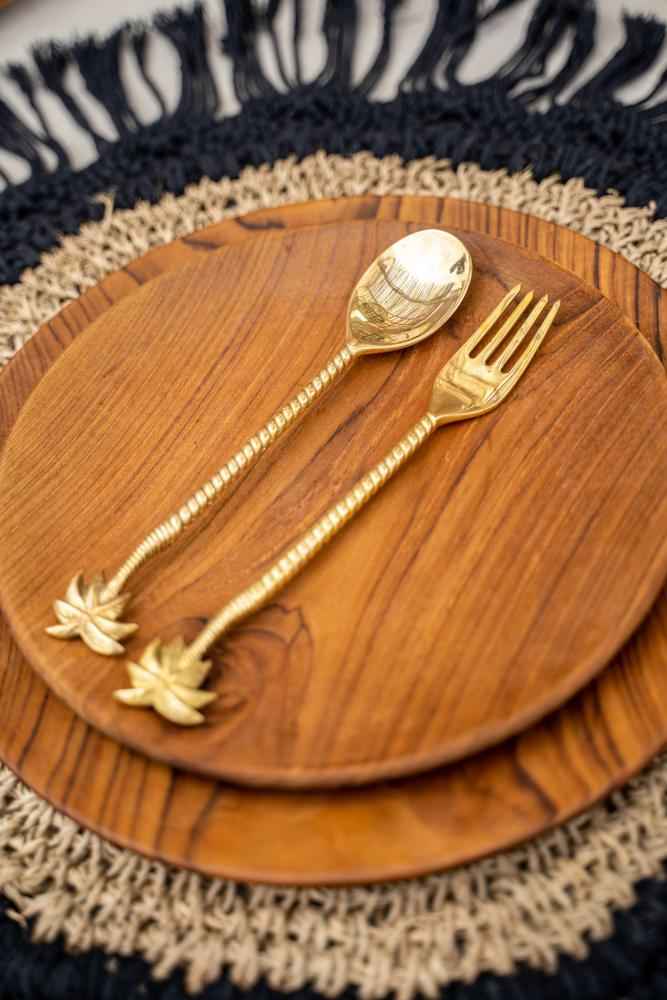PALM TREE FORK | GOLD BRASS | SET OF 6