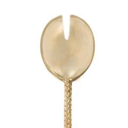 PALM TREE SALAD FORK | GOLD BRASS | SET OF 3