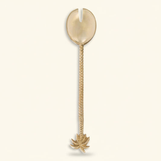 PALM TREE SALAD FORK | GOLD BRASS | SET OF 3 - Green Design Gallery
