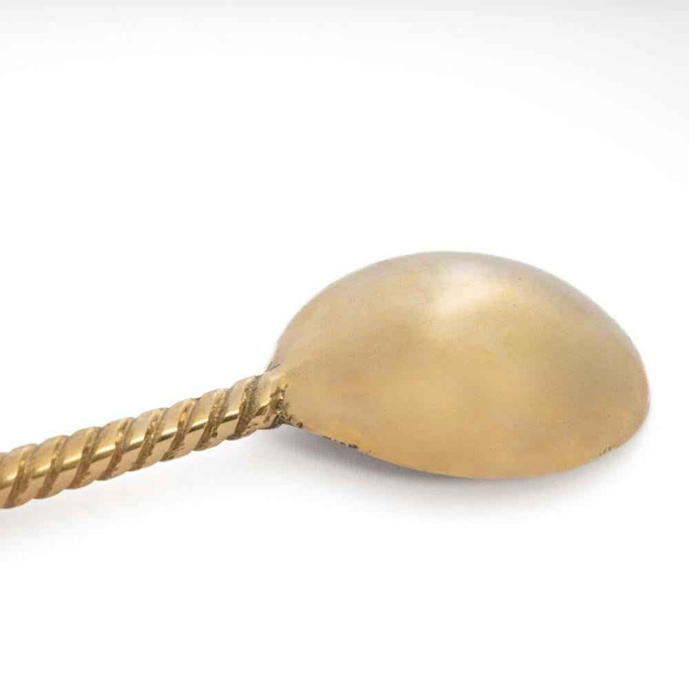 PALM TREE SALAD SPOON | GOLD BRASS | SET OF 3