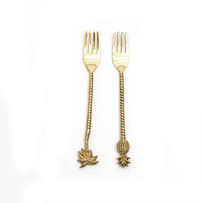 PALM TREE SPOON | GOLD BRASS | SET OF 6