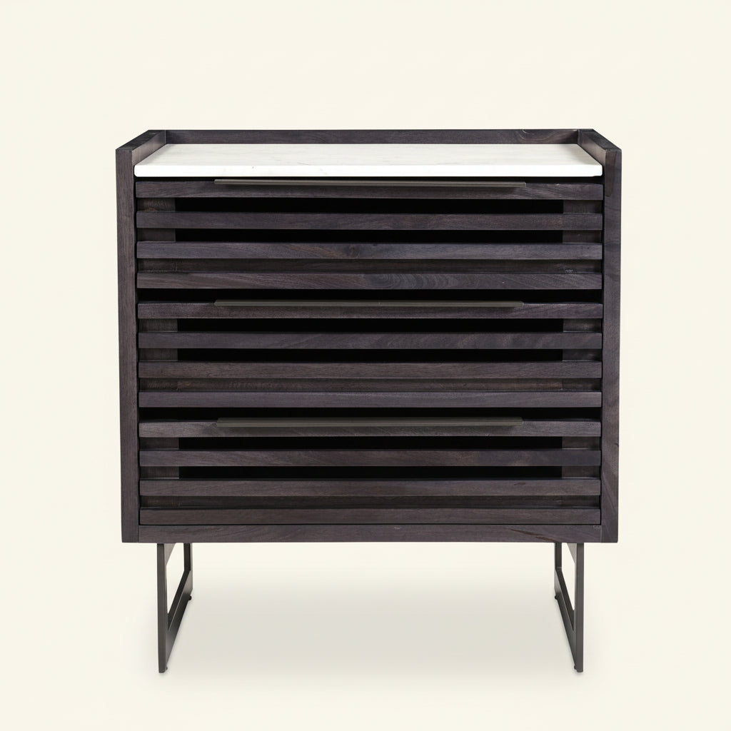 PALOMA MARBLE TOP LARGE NIGHTSTAND