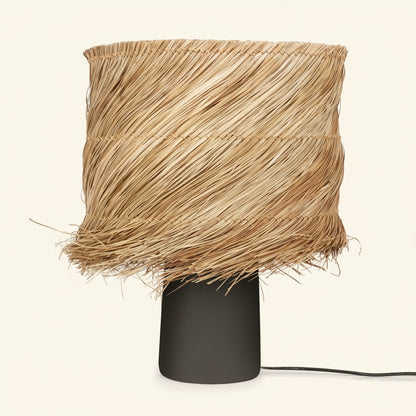 PANDAN TABLE LAMP | BLACK + NATURAL