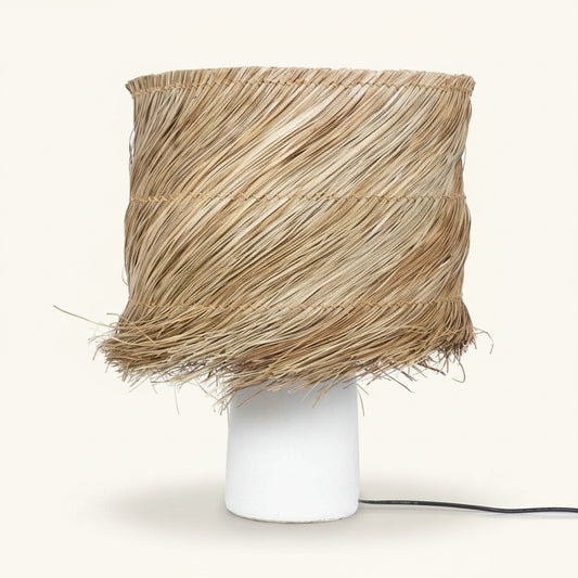 PANDAN TABLE LAMP | WHITE + NATURAL
