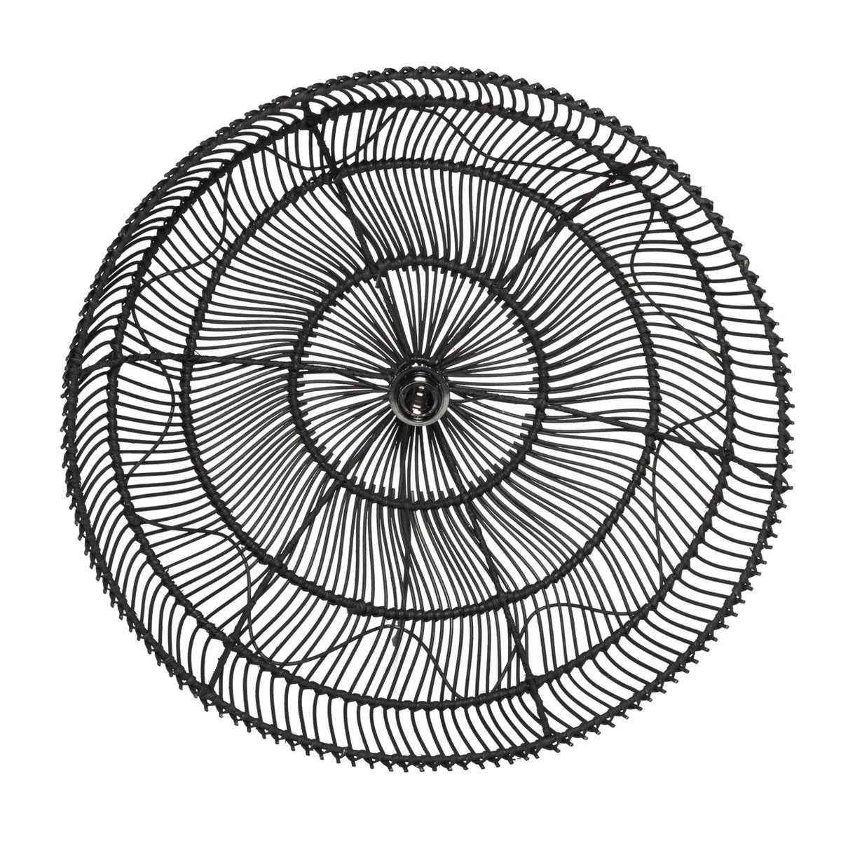 PARAGUAS PENDANT / BLACK RATTAN