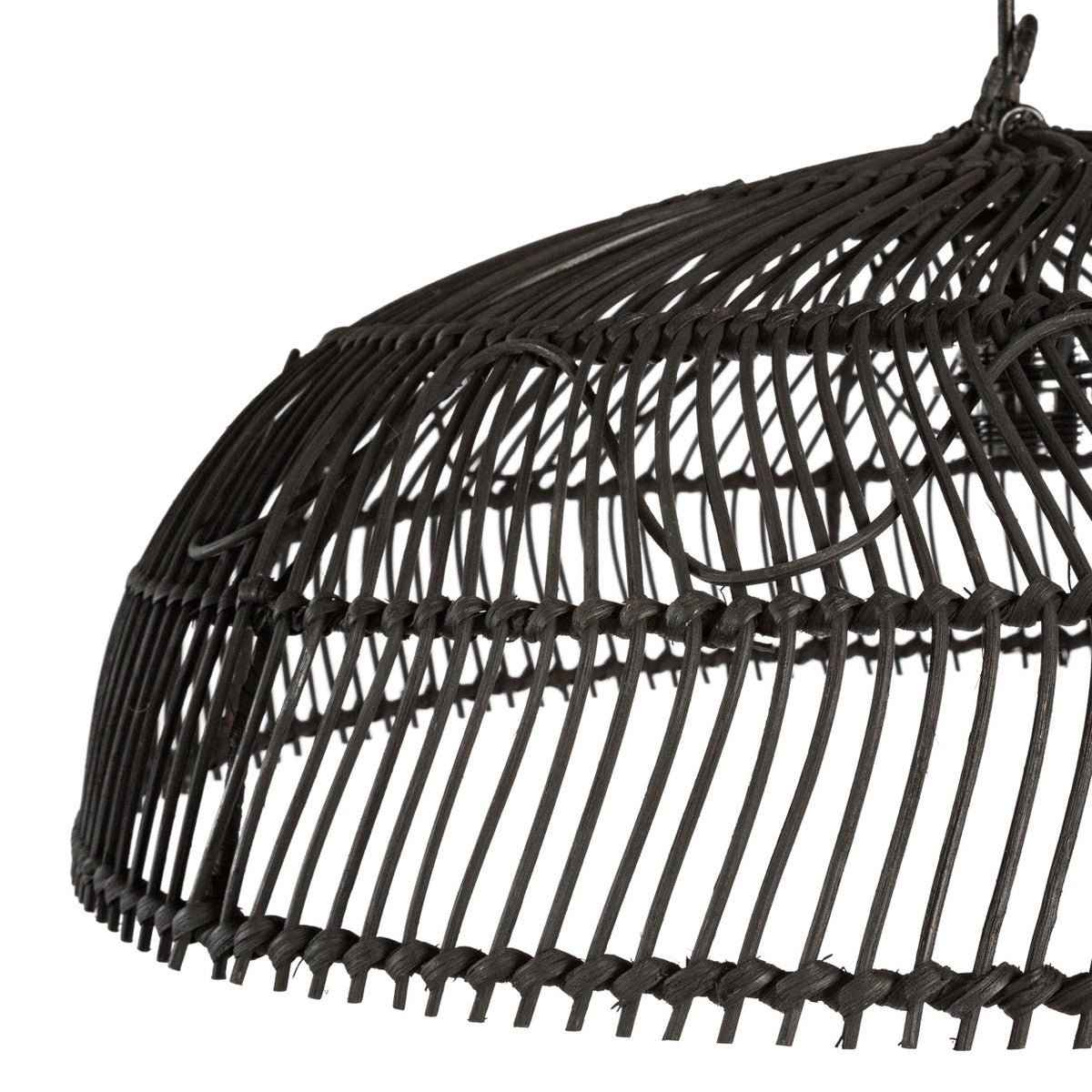 PARAGUAS PENDANT / BLACK RATTAN