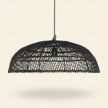 PARAGUAS PENDANT / BLACK RATTAN