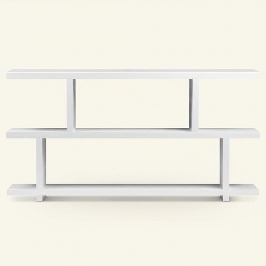 PARKER GLOSS WHITE LACQUER CONSOLE SHELF