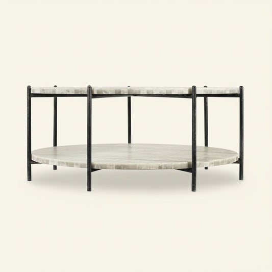 PAVIA ROUND ONYX COCKTAIL TABLE