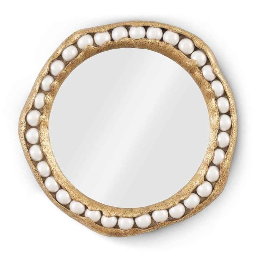 PEARL ROUND GOLD MIRROR