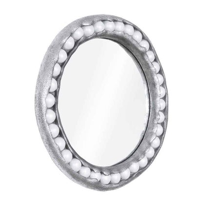 PEARL ROUND SILVER MIRROR