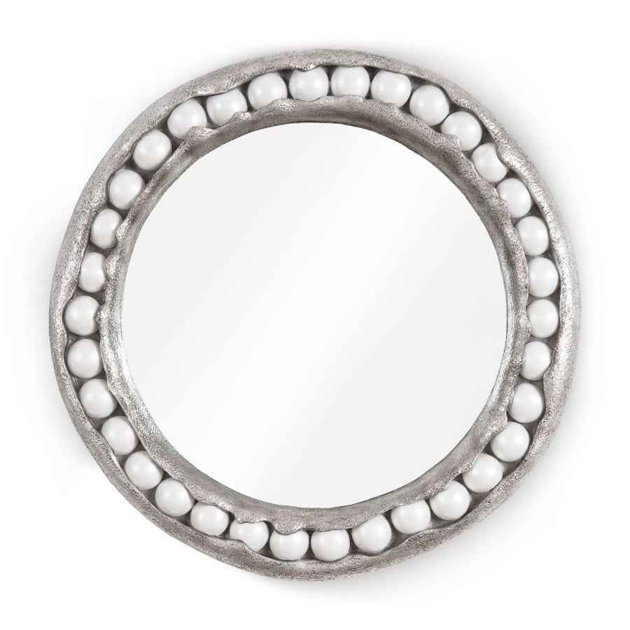 PEARL ROUND SILVER MIRROR
