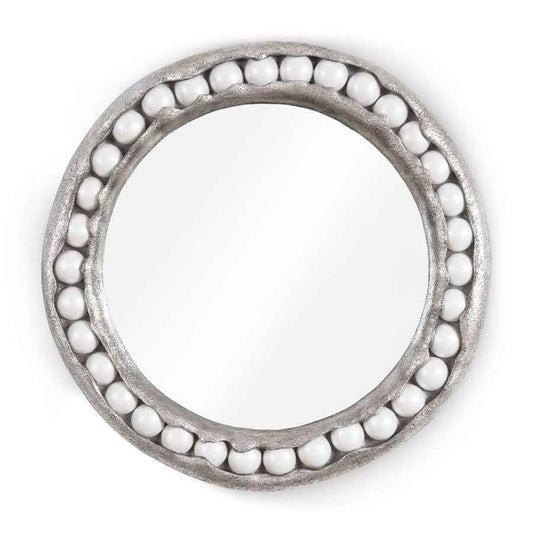 PEARL ROUND SILVER MIRROR