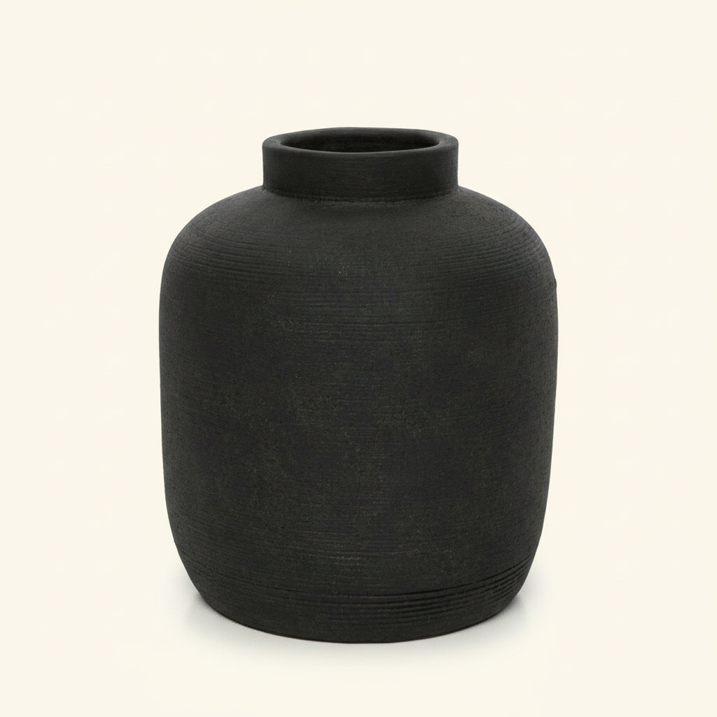 PICKY TERRACOTTA VASE | BLACK | 3 SIZES