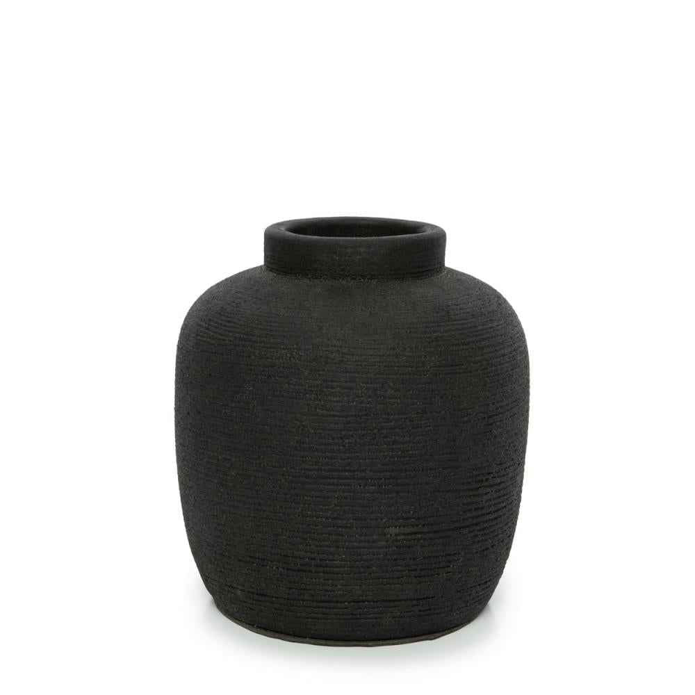 PICKY TERRACOTTA VASE | BLACK | 3 SIZES