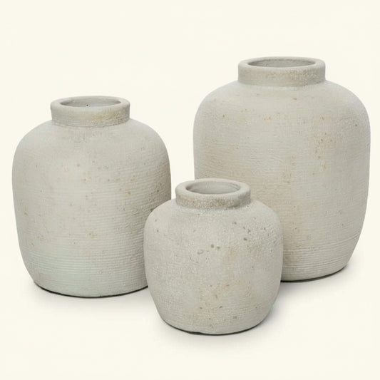 PICKY TERRACOTTA VASE | CONCRETE | 3 SIZES