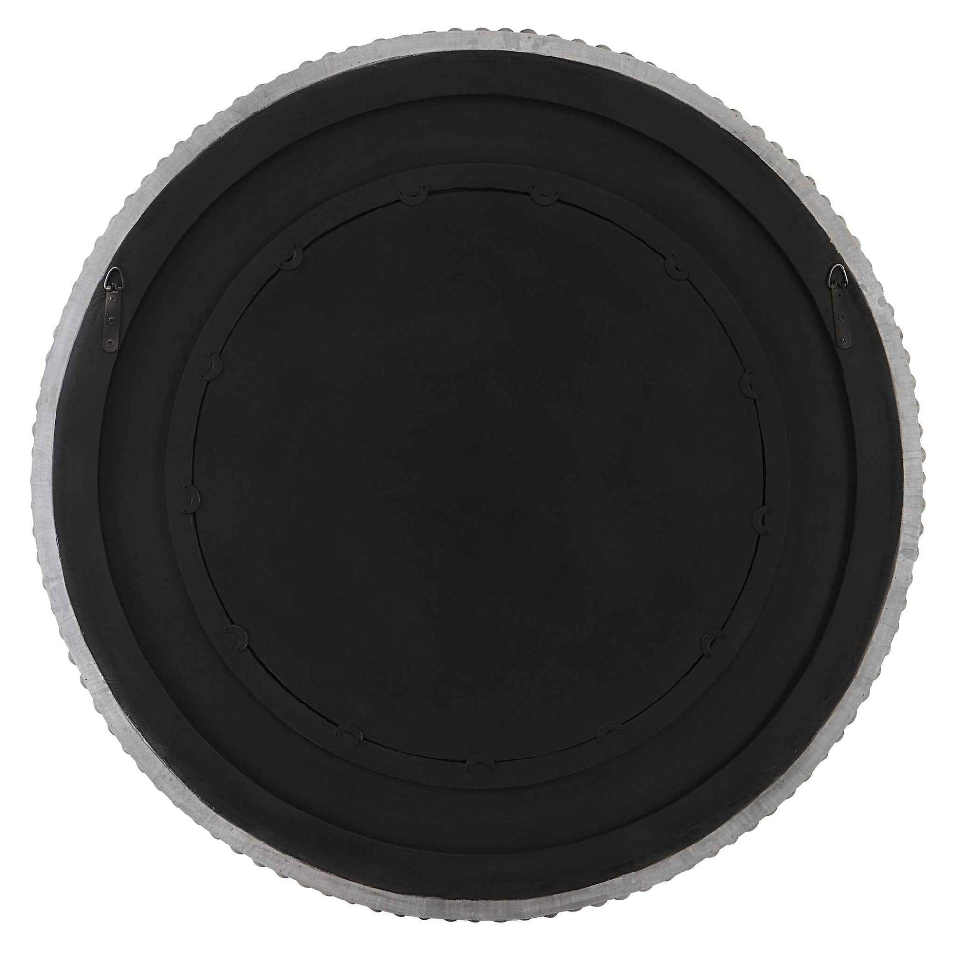 PORTSIDE GREY DRIFTWOOD ROUND MIRROR