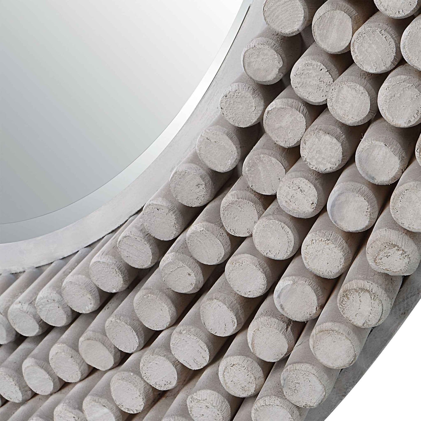 PORTSIDE GREY DRIFTWOOD ROUND MIRROR