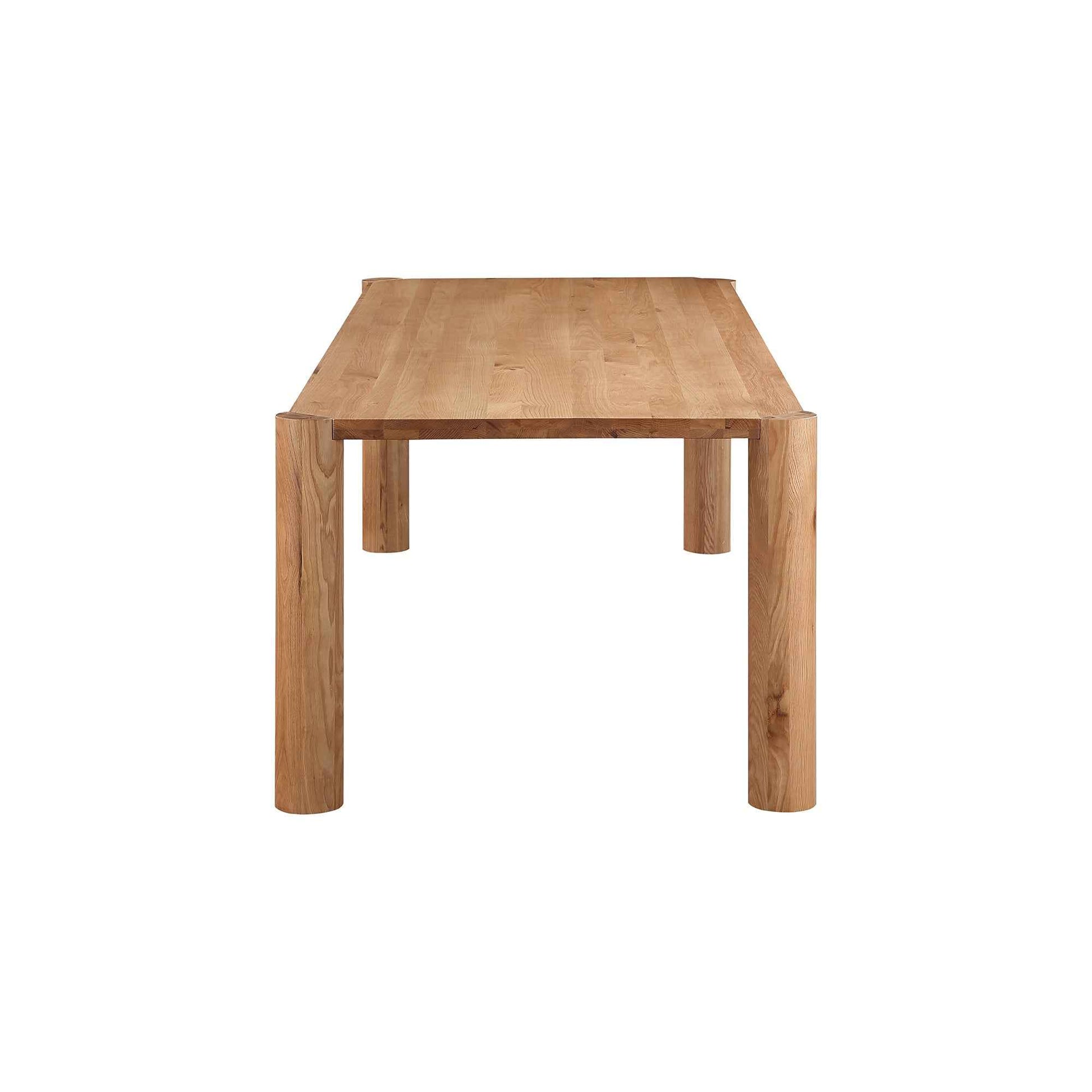 POST NATURAL OAK DINING TABLE