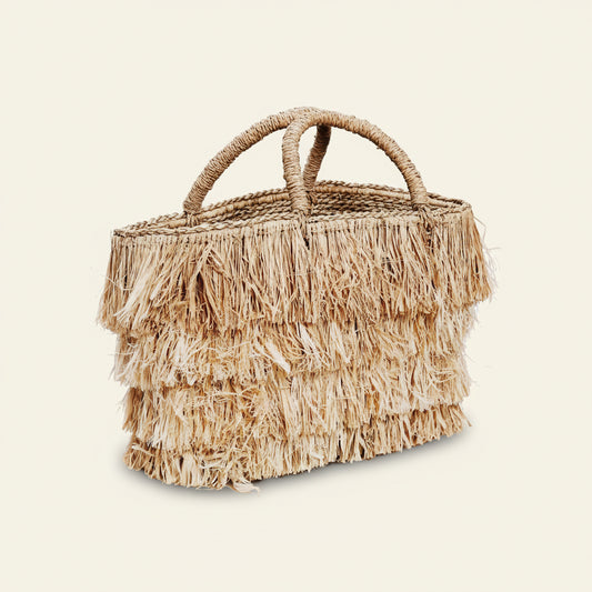 RAFFIA BAHAMAS BASKET BAG | FAIR TRADE | NATURAL