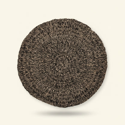 RAFFIA CARPET | NATURAL + BLACK | 100 cm