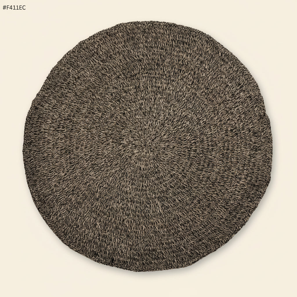 RAFFIA CARPET | NATURAL + BLACK | 200 cm