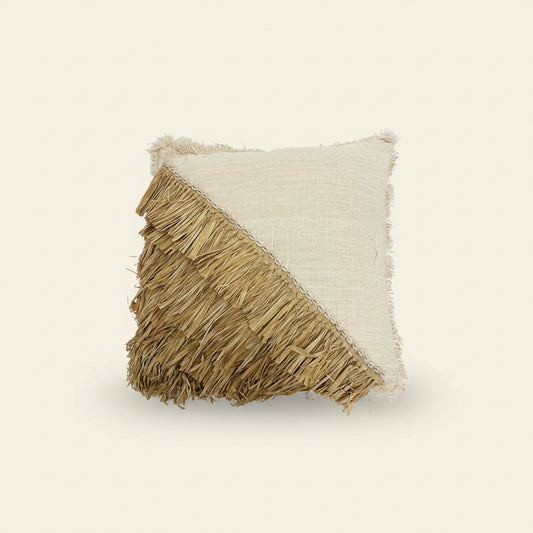 RAFFIA COTTON CUSHION COVER | NATURAL | 2 SIZES