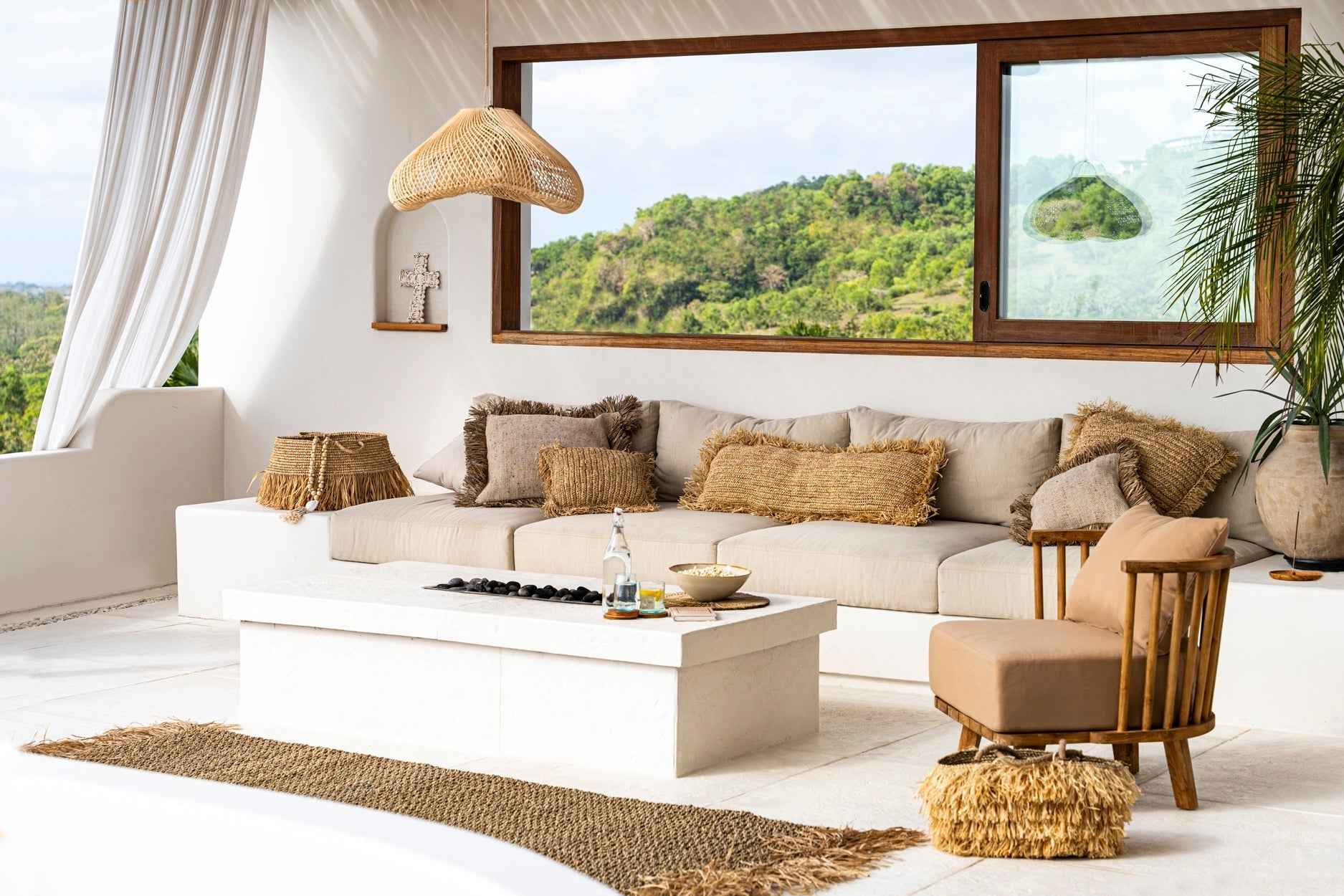 RAFFIA CUSHION COVER | RECTANGULAR | 35 x 100 CM