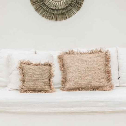 RAFFIA CUSHION COVER | SQUARE | NATURAL | 60 x 60 CM