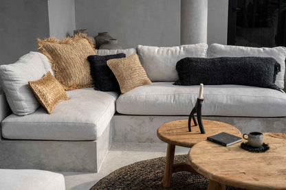 RAFFIA CUSHION COVER | SQUARE | NATURAL | 60 x 60 CM