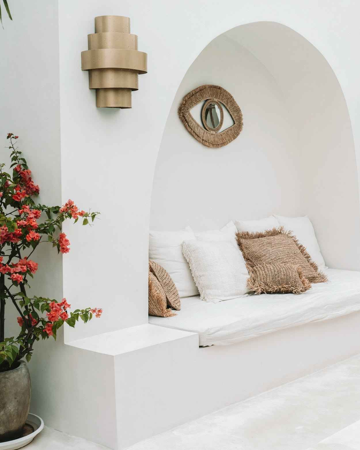 RAFFIA CUSHION COVER | SQUARE | NATURAL | 60 x 60 CM