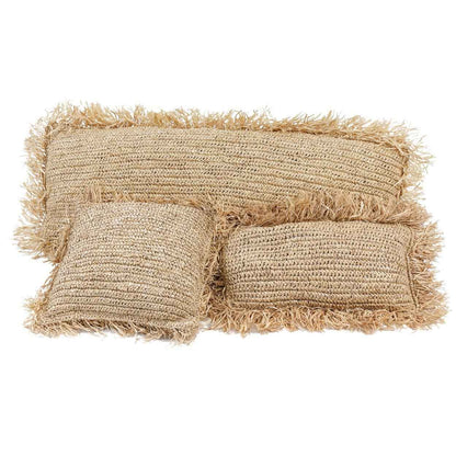 RAFFIA CUSHION COVER | SQUARE | NATURAL | 60 x 60 CM