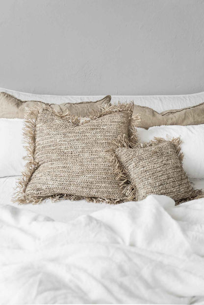 RAFFIA CUSHION COVER | SQUARE | NATURAL | 60 x 60 CM