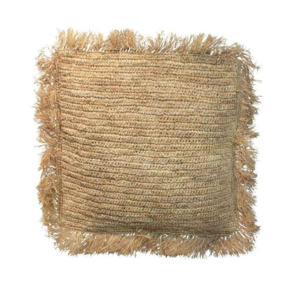 RAFFIA CUSHION COVER | SQUARE | NATURAL | 60 x 60 CM